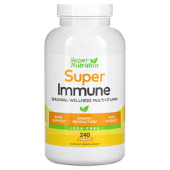 Super Nutrition, Super Immune、環境に負けないためのマルチビタミン、グルタチオン配合、鉄分フリー、タブレット240粒