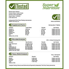 Super Nutrition, Perfect Family, Multivitamin with Super Greens & Herbs, Iron Free, 240 Tablets