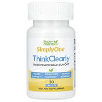 Super Nutrition, SimplyOne®, L-Theanine, L-Fenilalanin ve L-Glutamin ile Net Düşünün, 30 Tablet