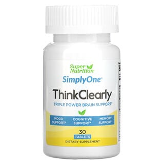 Super Nutrition, SimplyOne, Think Clearly, 30 comprimés