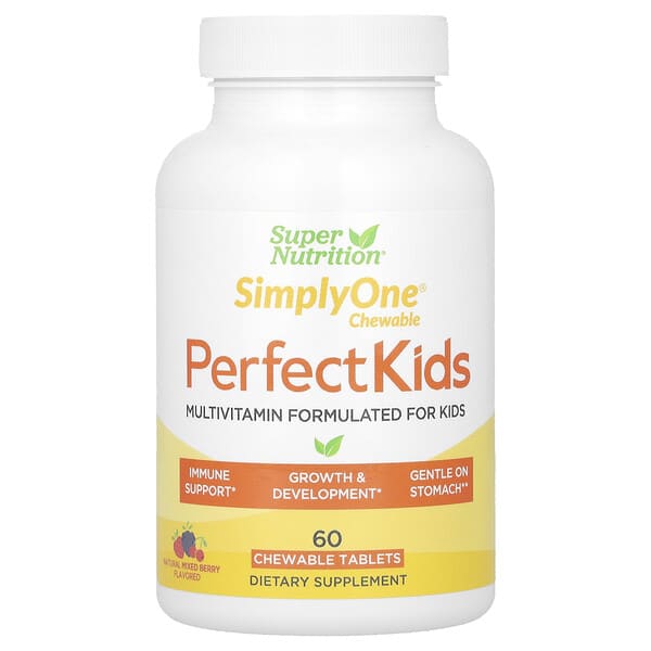 Super Nutrition, Perfect Kids Complete Multivitamin, Mixed Berry Flavor