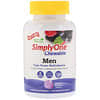 SimplyOne® 男性專用三重功效複合維生素咀嚼片，野莓味，90 片裝