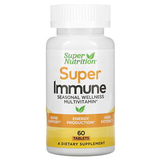 Super Nutrition, Superinmunidad, Suplemento multivitamínico para favorecer el bienestar estacional, 60 comprimidos