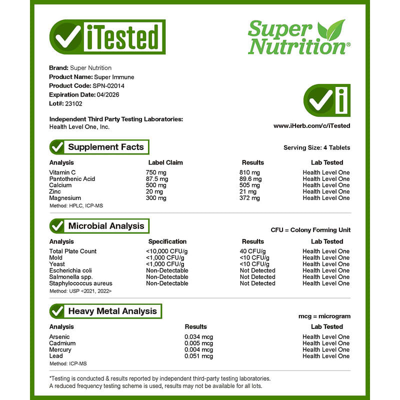 Super Immune, Immune-Strengthening Multivitamin with Glutathione,  High-Potency Vitamins, Minerals and Herbs, 60 Tablets