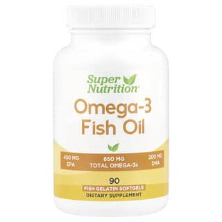 Super Nutrition, Omega-3 Balık Yağı, Vivomega Trigliserit, 1.000 mg, Balık Jelatinli 90 Yumuşak Kapsül