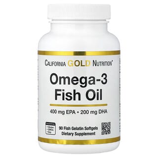 California Gold Nutrition, рыбий жир с омега-3, триглицерид Vivomega, 1000 мг, 90 рыбных капсул