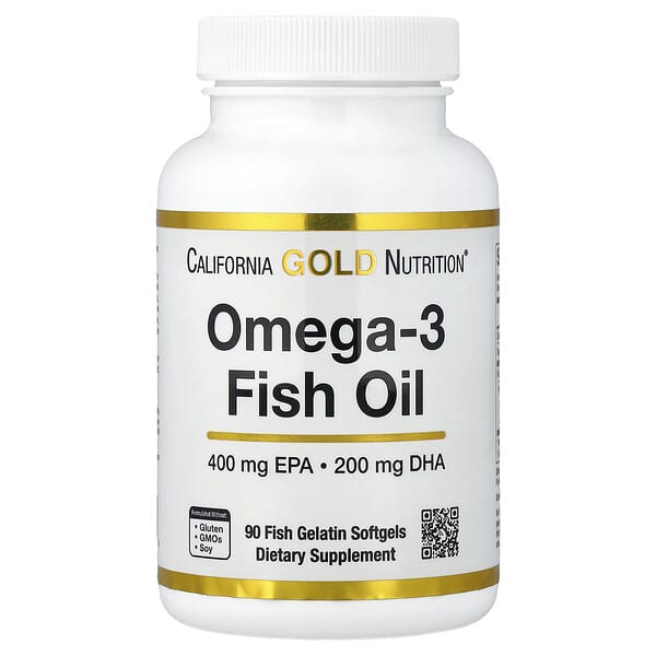California Gold Nutrition, Omega-3 Fish Oil, Vivomega Triglyceride, 1,000 mg, 90 Fish Gelatin Softgels