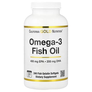 California Gold Nutrition, Rybí olej s omega-3, Vivomega triglycerid, 1 000 mg, 240 měkkých rybích kapslí