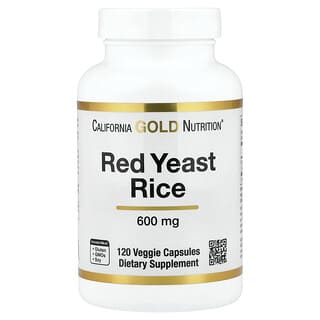 California Gold Nutrition, красный ферментированный рис, 600 мг, 120 растительных капсул