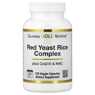 Super Nutrition, Complexo de Arroz com Levedura Vermelha e Arroz com levedura de Arroz Vermelho Orgânico, Acetilcisteína, Coenzima Q10 e Extrato de Cardo-mariano, 120 Cápsulas Vegetais