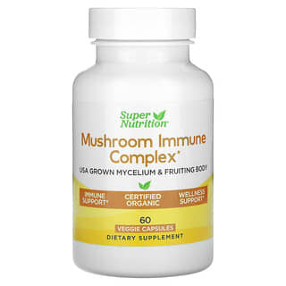 Super Nutrition, 蘑菇机体抵抗复合物，60 粒素食胶囊