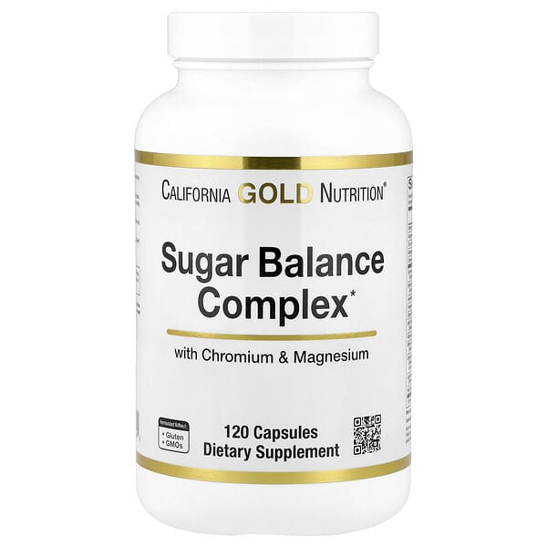 Sugar Balance Complex with Chromium, Gymnema Sylvestre, Gingko Biloba and Milk Thistle, 120 Capsules