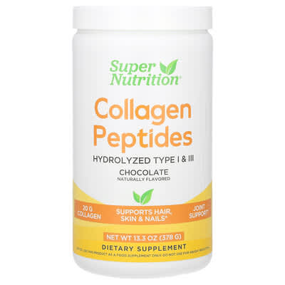 Super Nutrition, Collagen Peptides, Chocolate, 13.33 oz (378 g)