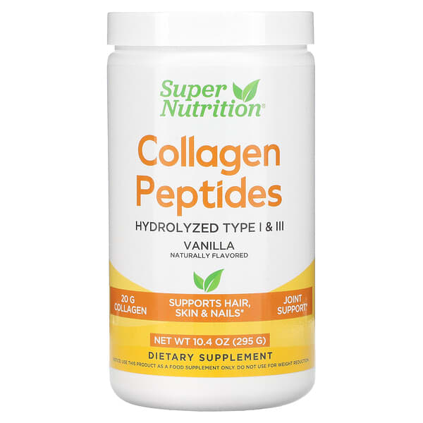 Super Nutrition Collagen Peptides, Vanilla, 10.4 oz (295 g)