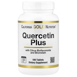 Super Nutrition, Quercetin Plus with Quercetin, Vitamin C, Citrus Bioflavonoids, Bromelain, Turmeric and Vitamin C, 100 Tablets