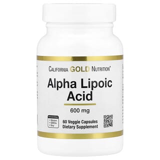 California Gold Nutrition, Alfa-Lipoik Asit, 600 mg, 60 Bitkisel Kapsül
