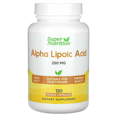 Super Nutrition, Alpha-Lipoic Acid, 250 mg, 120 Vegetarian Capsules