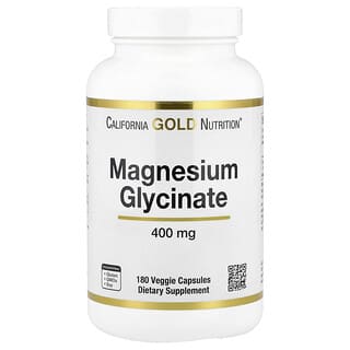 California Gold Nutrition, Magnesiumglysinaatti, 180 kasviskapselia (133 mg kapselia kohden)