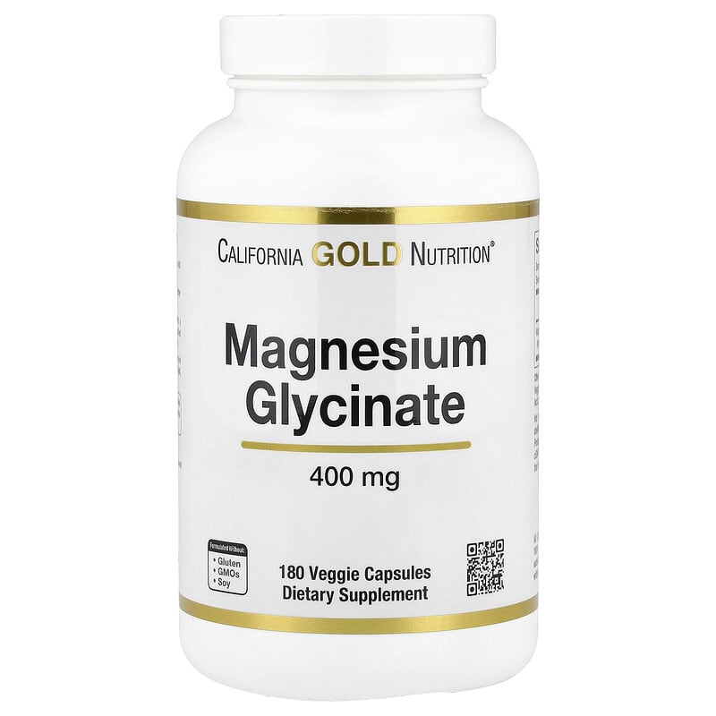 California Gold Nutrition, Magnesium Glycinate, 133 mg, 180