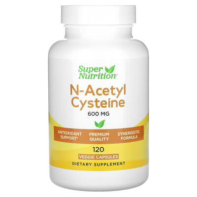 Super Nutrition, N-Acetyl Cysteine, 600 mg, 120 Vegetarian Capsules
