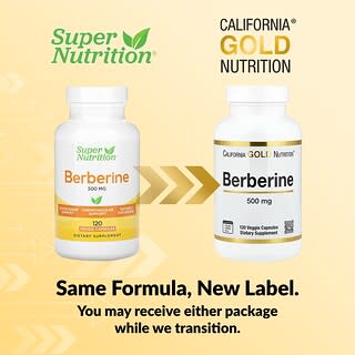 California Gold Nutrition, Berberine HCI, 500 mg, 120 φυτικές κάψουλες