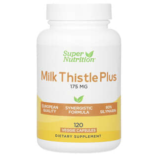 Super Nutrition‏, גדילן מצוי Milk Thistle Plus‏, 175 מ"ג, 120 כמוסות צמחיות