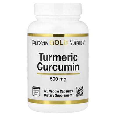California Gold Nutrition, Curcumin, 500 mg, 120 Vegetarian Capsules
