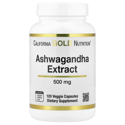 California Gold Nutrition, Ashwagandha, 500 mg, 120 Veg Capsules
