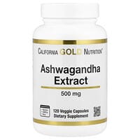 California Gold Nutrition, Ashwagandha, 500 mg, 120 vegetariske kapsler