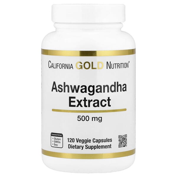 California Gold Nutrition, Ashwagandha, 500 mg, 120 Veggie Capsules