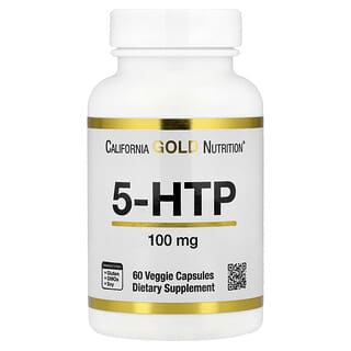 California Gold Nutrition, 5-HTP, 100 mg, 60 rastlinných kapsúl