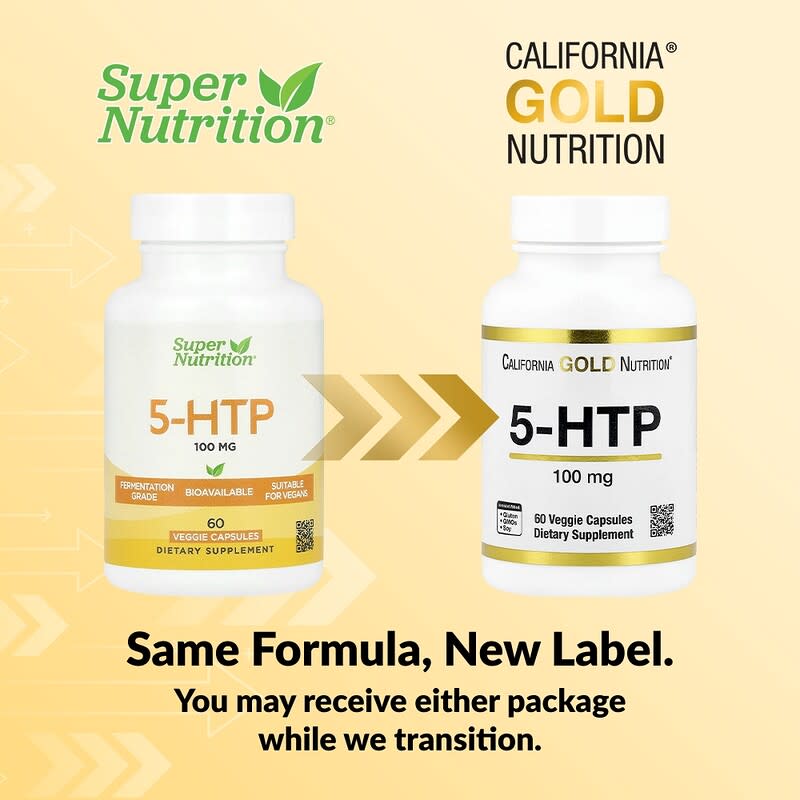 5-HTP（5-ヒドロキシトリプトファン）、100mg、ベジカプセル60粒