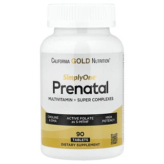 Super Nutrition, Simply One®, prenatálny multivitamín so superzeleninou, korením, vitamínom A a folátom, 90 tabliet