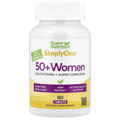Super Nutrition, Simply One®, 50+ Women's Multivitamin + Super Complex, 90 Tablets