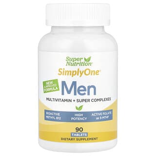 Super Nutrition, SimplyOne，男性復合維生素 + 超級復合物，90 片