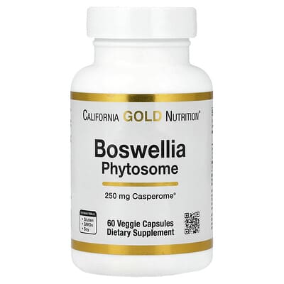 California Gold Nutrition, Boswellia serrata Phospholipid Complex with Sunflower Lecithin, 250 mg, 60 Vegetarian Capsules