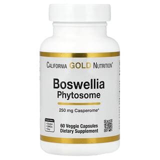 California Gold Nutrition, Boswellia Serrata fytosom med solsikkelecithin, 250 mg, 60 vegetariske kapsler