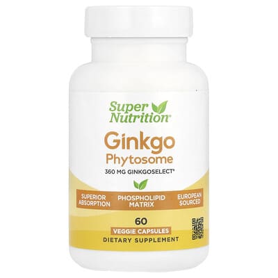 Super Nutrition, Ginkgo Phospholipid Complex, 360 mg, 60 Vegetarian Capsules