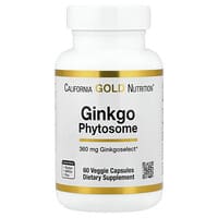 California Gold Nutrition, Ginkgo Phytosome, 360 mg, 60 Veg Capsules