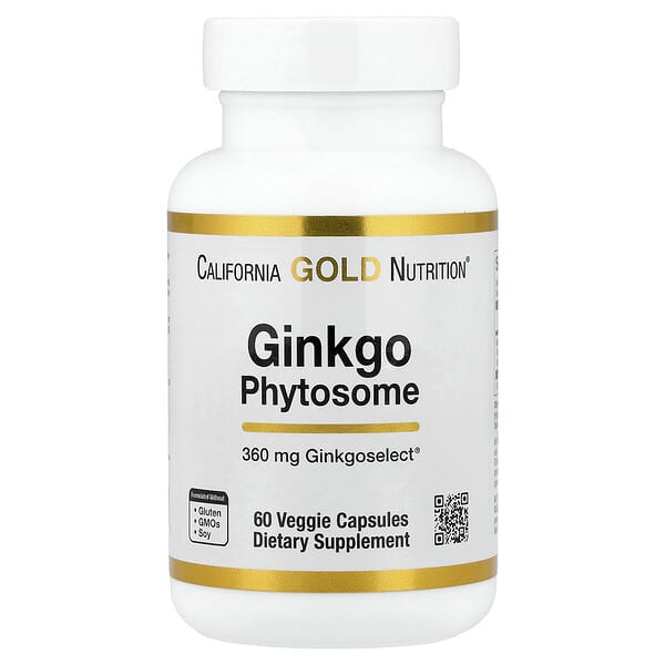 California Gold Nutrition, Ginkgo Phytosome, 360mg, 베지 캡슐 60정