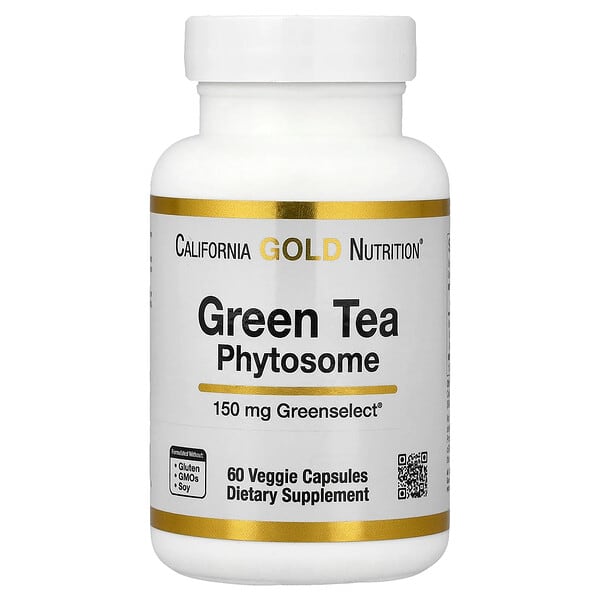 California Gold Nutrition, Green Tea Phytosome, 150mg, 베지 캡슐 60정