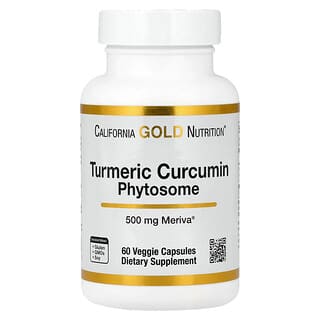 California Gold Nutrition, Turmeric Curcumin Phytosome Meriva®, фітосоми куркуміну з куркуми, 500 мг, 60 рослинних капсул