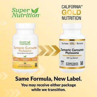 California Gold Nutrition, Turmeric Curcumin Phytosome Meriva®, фитосомы куркумина из куркумы, 500 мг, 60 растительных капсул