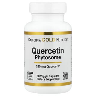 California Gold Nutrition, Quercetin Phyosome Quercefit®, 250 mg, 60 vegetariska kapslar