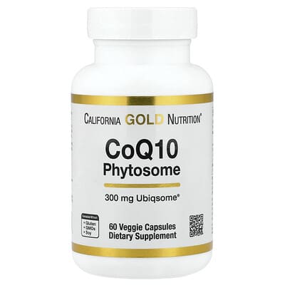 California Gold Nutrition, CoQ10 Phytosome, 300 mg, 60 Veg Capsules