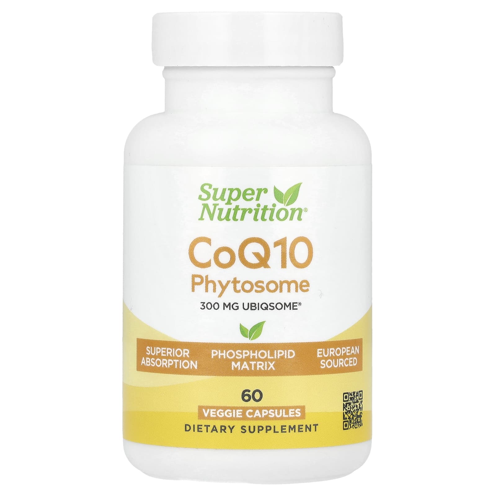 Super Nutrition, CoQ10 Phytosome, 300 Mg, 60 Veggie Capsules