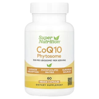 Super Nutrition, CoQ10 Phytosome, 300 mg, 60 Veggie Capsules