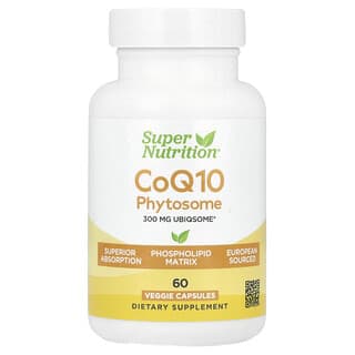 Super Nutrition, CoQ10 Phytosome, 300 mg, 60 Veggie Capsules