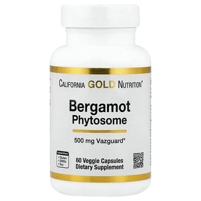 California Gold Nutrition, Bergamot Phytosome with Citrus Bergamot Extract, 500 mg, 60 Veg Capsules