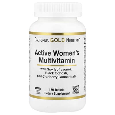 California Gold Nutrition, Active Women's Multivitamin, 180 Tablets